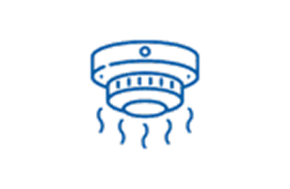 Hardwired smoke detector icon.