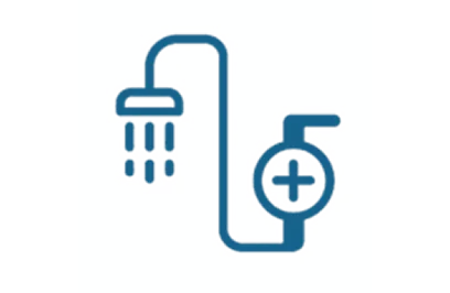 New shower valve installation icon.
